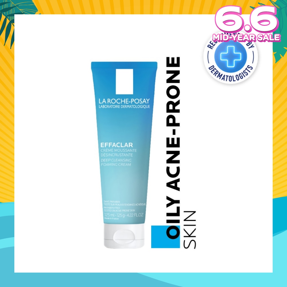 Effaclar Foaming Cream Cleanser (Remove Excess Oil + Minimize Pores) 125ml