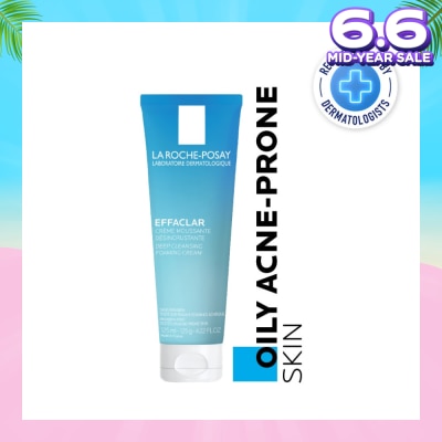 LA ROCHE-POSAY Effaclar Foaming Cream Cleanser (Remove Excess Oil + Minimize Pores) 125ml