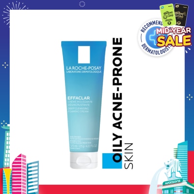 LA ROCHE-POSAY Effaclar Foaming Cream Cleanser (Remove Excess Oil + Minimize Pores) 125ml