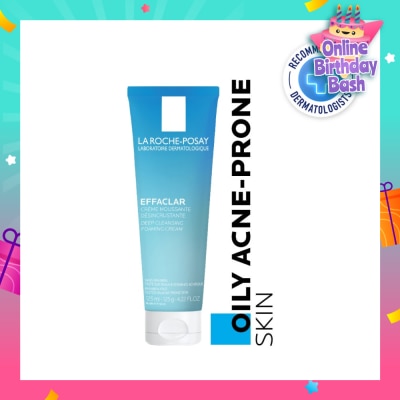 LA ROCHE-POSAY Effaclar Foaming Cream Cleanser (Remove Excess Oil + Minimize Pores) 125ml