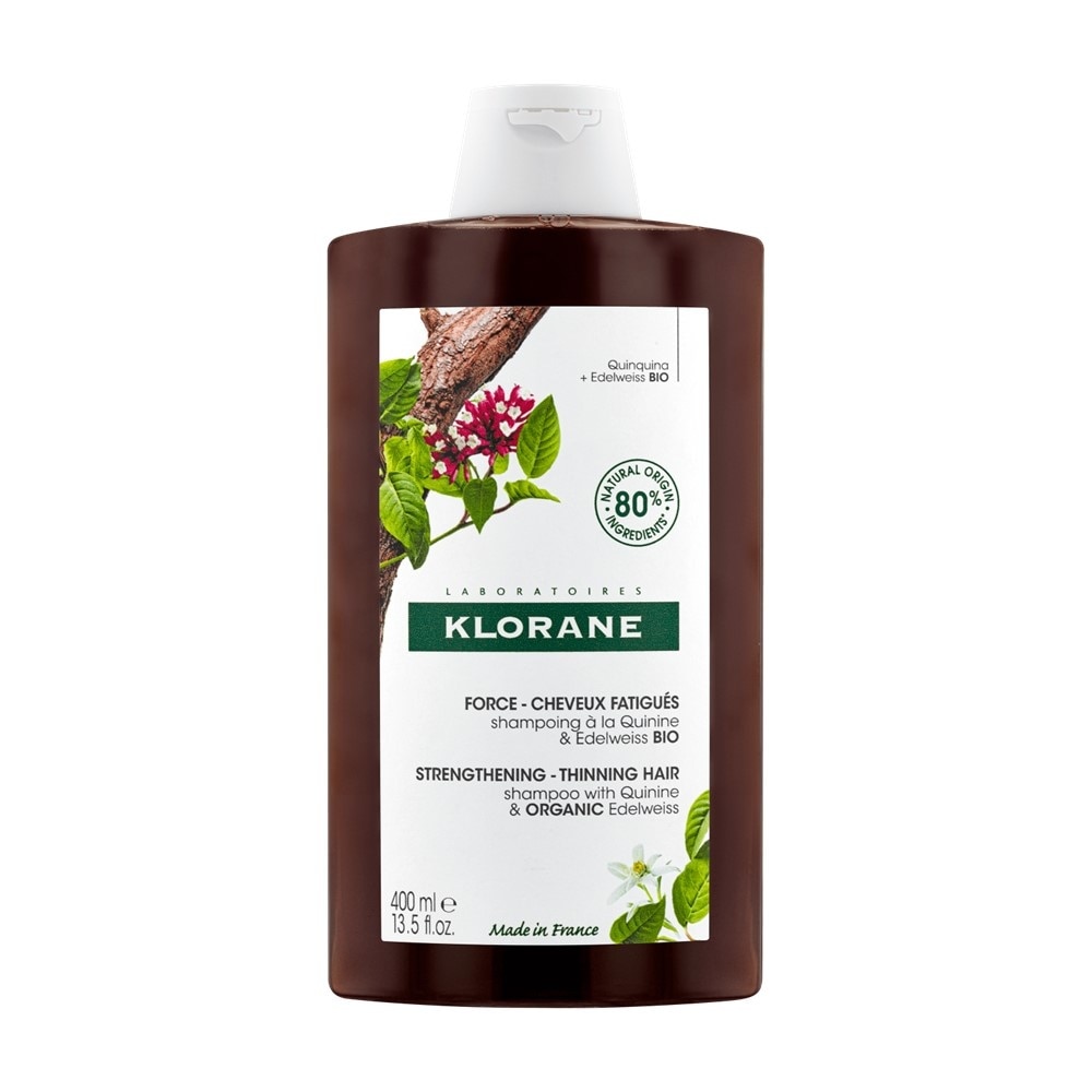 Strengthening - Thinning Hair Quinine & Organic Edelweiss Shampoo (Compatible With Pregnancy & Breast-Feeding) 400ml