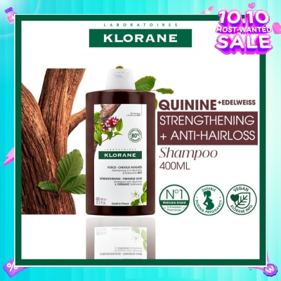 KLORANE Strengthening - Thinning Hair Quinine & Organic Edelweiss Shampoo (Compatible With Pregnancy & Breast-Feeding) 400ml