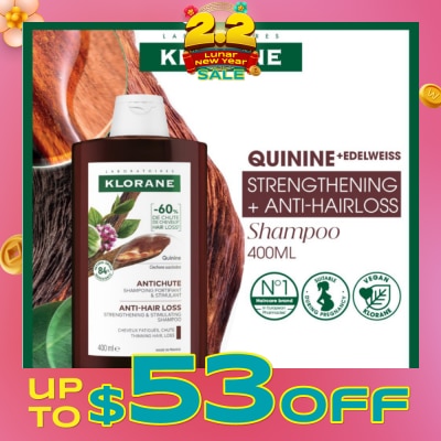 KLORANE [CNY] Quinine Strengthening + Anti-Hairloss Shampoo 400ml