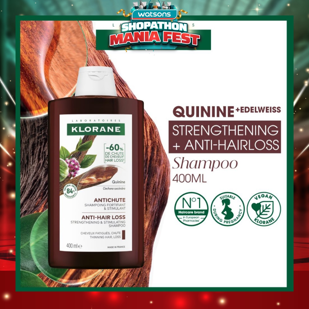 Quinine Strengthening + Anti-Hairloss Shampoo 400ml