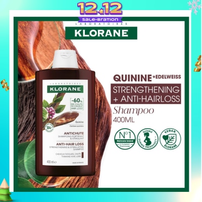 KLORANE Quinine Strengthening + Anti-Hairloss Shampoo 400ml