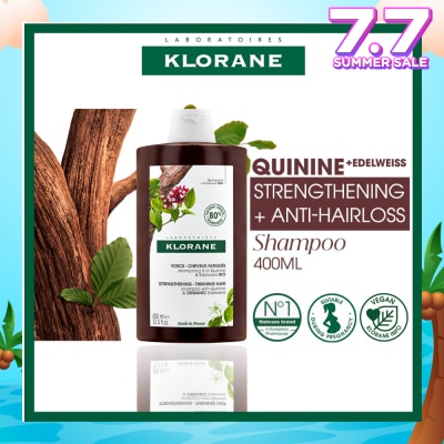 KLORANE Strengthening - Thinning Hair Quinine & Organic Edelweiss Shampoo (Compatible With Pregnancy & Breast-Feeding) 400ml