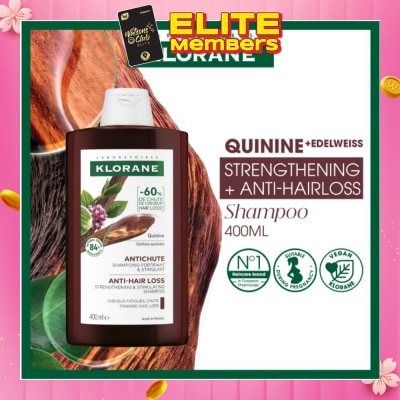 KLORANE [CNY] Quinine Strengthening + Anti-Hairloss Shampoo 400ml
