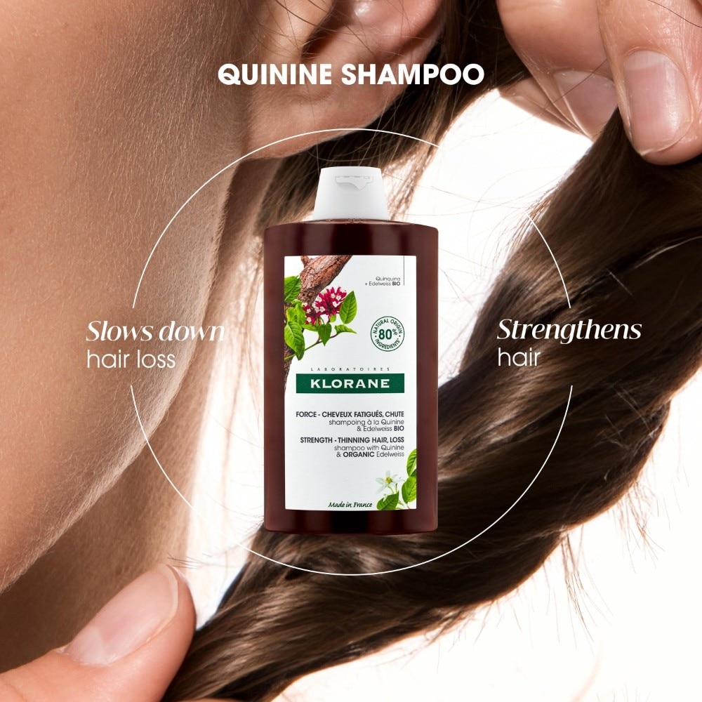 Strengthening - Thinning Hair Quinine & Organic Edelweiss Shampoo (Compatible With Pregnancy & Breast-Feeding) 400ml