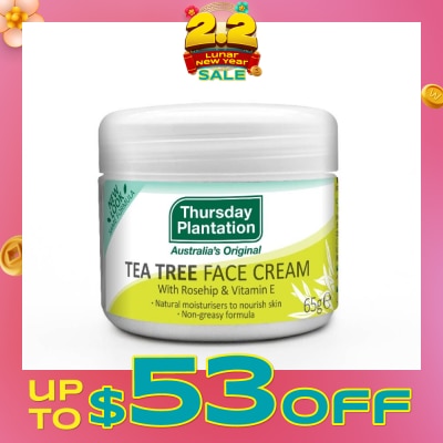 THURSDAY PLANTATION Tea Tree Face Cream (Light Weight And Non Greasy) 65g