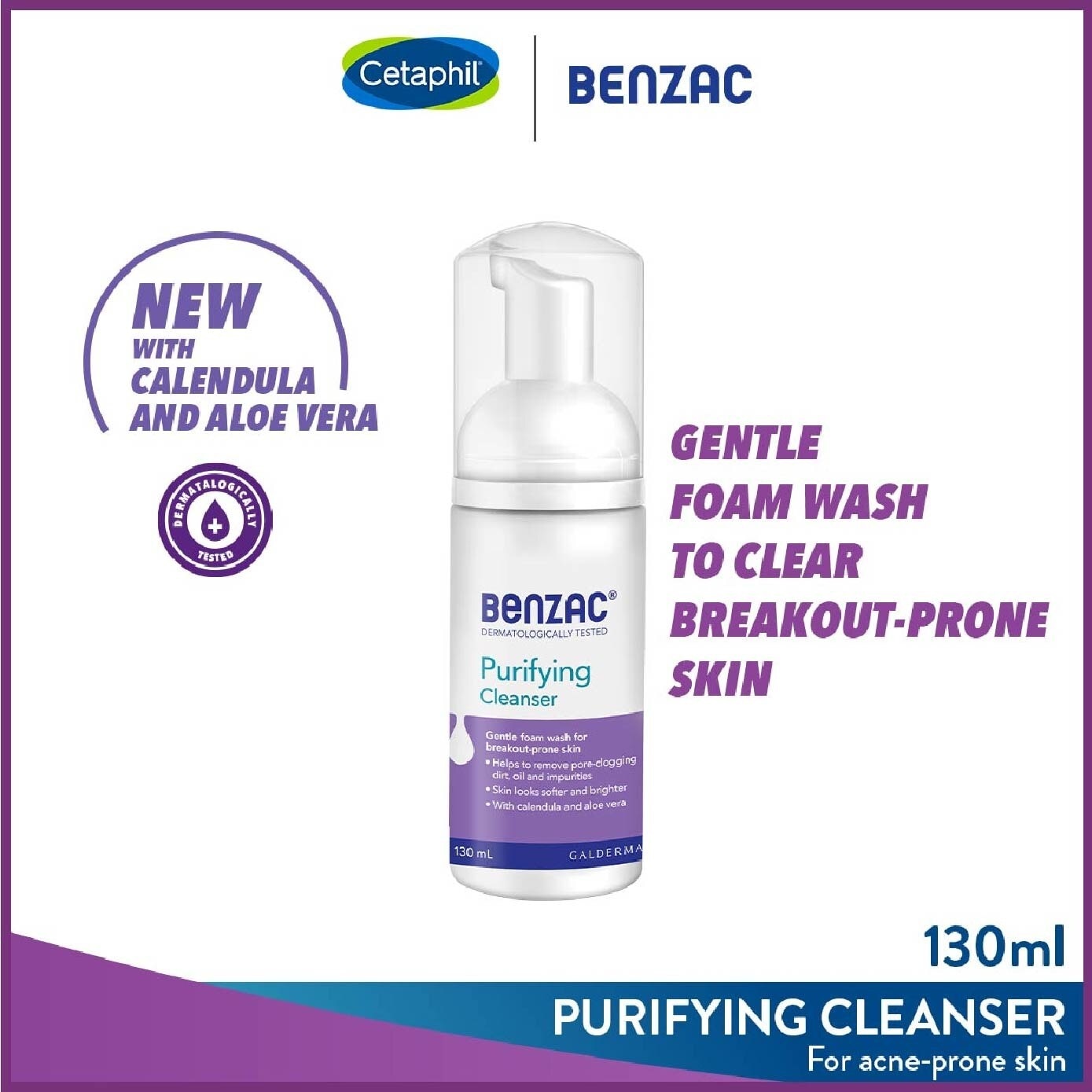 Purifying Cleanser (Gentle Foam Wash For Breakout-Prone Skin) 130ml