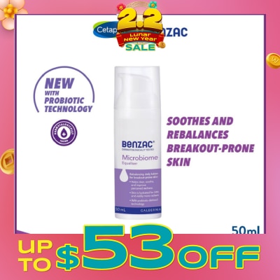 BENZAC Microbiome Equaliser (Rebalancer With Probiotics Technology + For Breakout-Prone Skin) 50ml