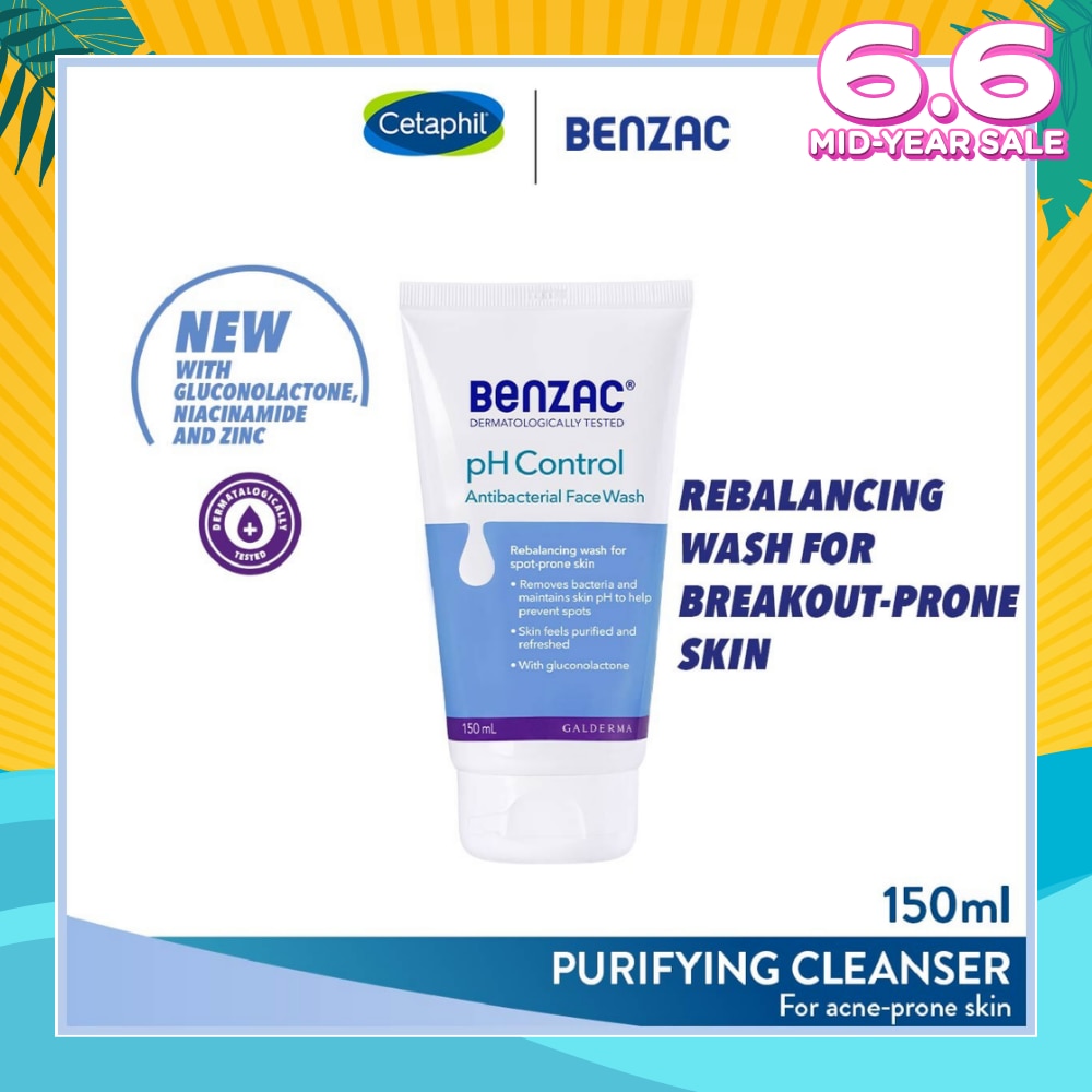 Ph Control Antibacterial Face Wash (Rebalancing Wash For Acne-Prone Skin + Removes Bacteria To Prevent Spots) 150ml
