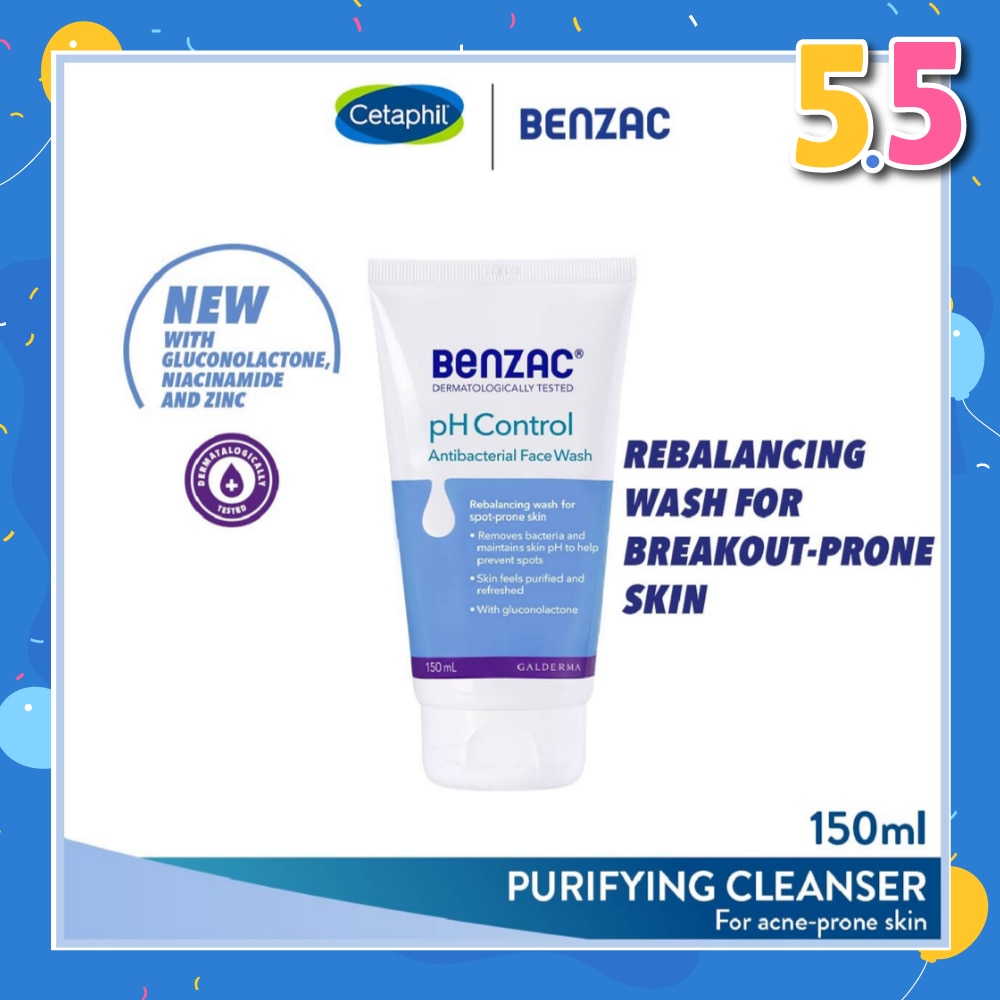 Ph Control Antibacterial Face Wash (Rebalancing Wash For Acne-Prone Skin + Removes Bacteria To Prevent Spots) 150ml