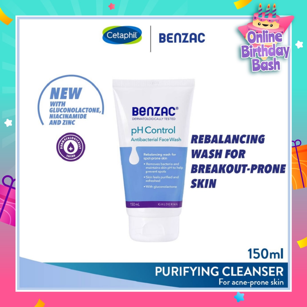 Ph Control Antibacterial Face Wash (Rebalancing Wash For Acne-Prone Skin + Removes Bacteria To Prevent Spots) 150ml
