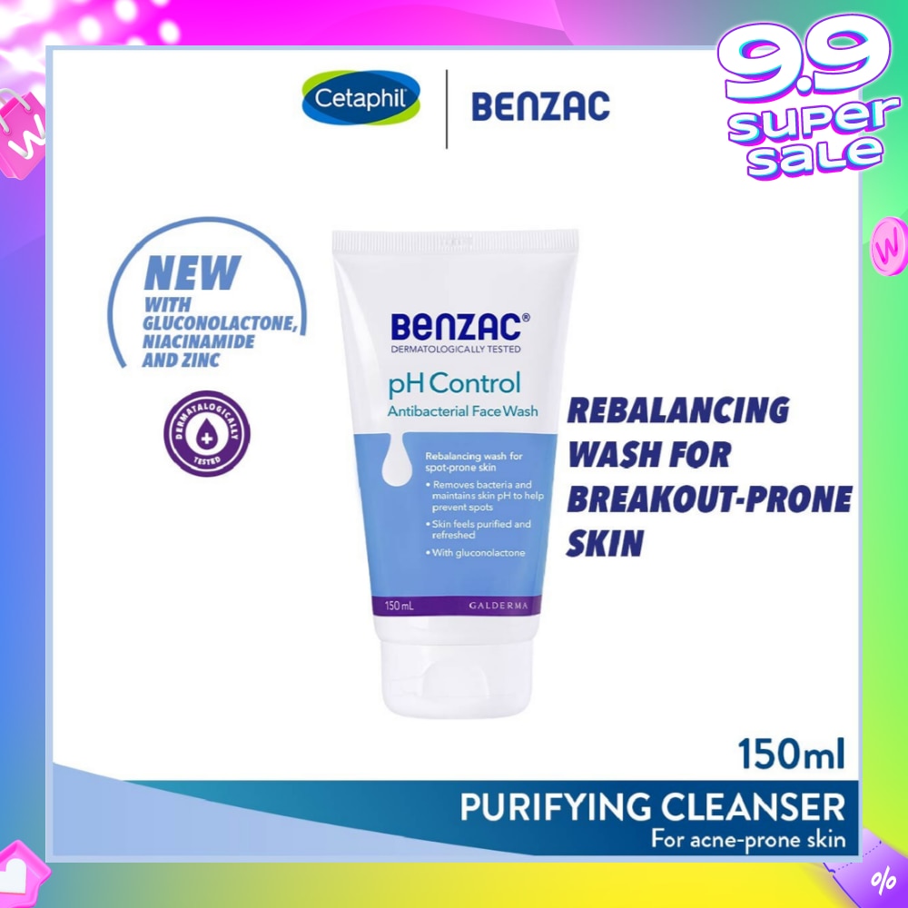 Ph Control Antibacterial Face Wash (Rebalancing Wash For Acne-Prone Skin + Removes Bacteria To Prevent Spots) 150ml