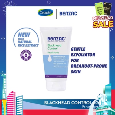 BENZAC Blackhead Control Facial Scrub 60g (Expiry: Jan`2026)
