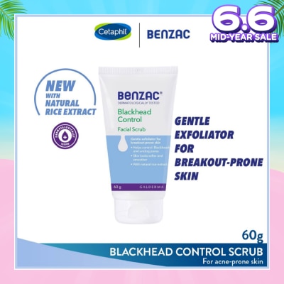 BENZAC Blackhead Control Facial Scrub 60g (Expiry: Jan`2026)