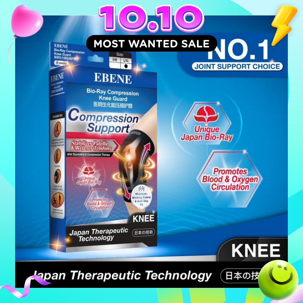 Bio Ray Compression Knee Guard (L To XL), Improve Blood Circulation For Sports Protection And Pain Relief 1s image