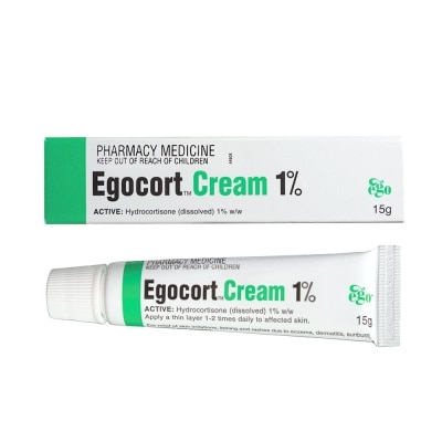 EGO QV Egocort Cream 1% (For Relief Of Skin Irritation, Itching & Rashes Due to Eczema, Dermatitis & Psoriasis) 15g