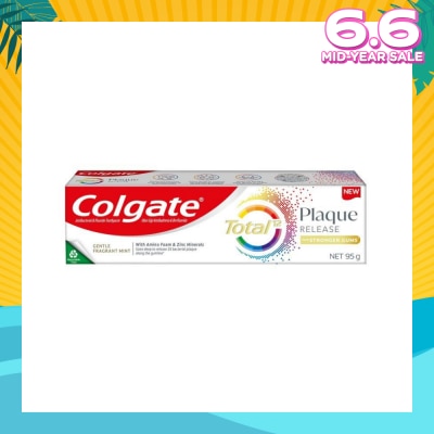 COLGATE Total Plaque Release Gentle Fragrant Mint Toothpaste 95g