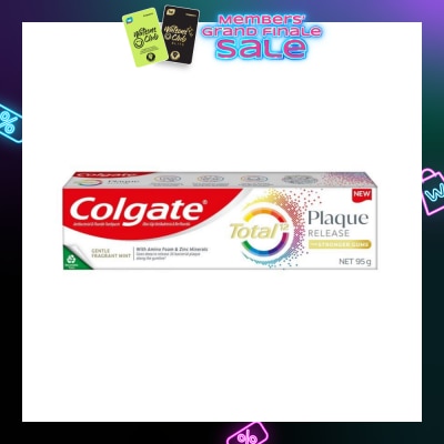 COLGATE Total Plaque Release Gentle Fragrant Mint Toothpaste 95g