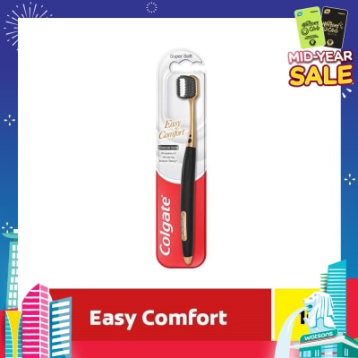 COLGATE Easy Comfort Charcoal Spiral Toothbrush (Super Soft Bristles) 1s
