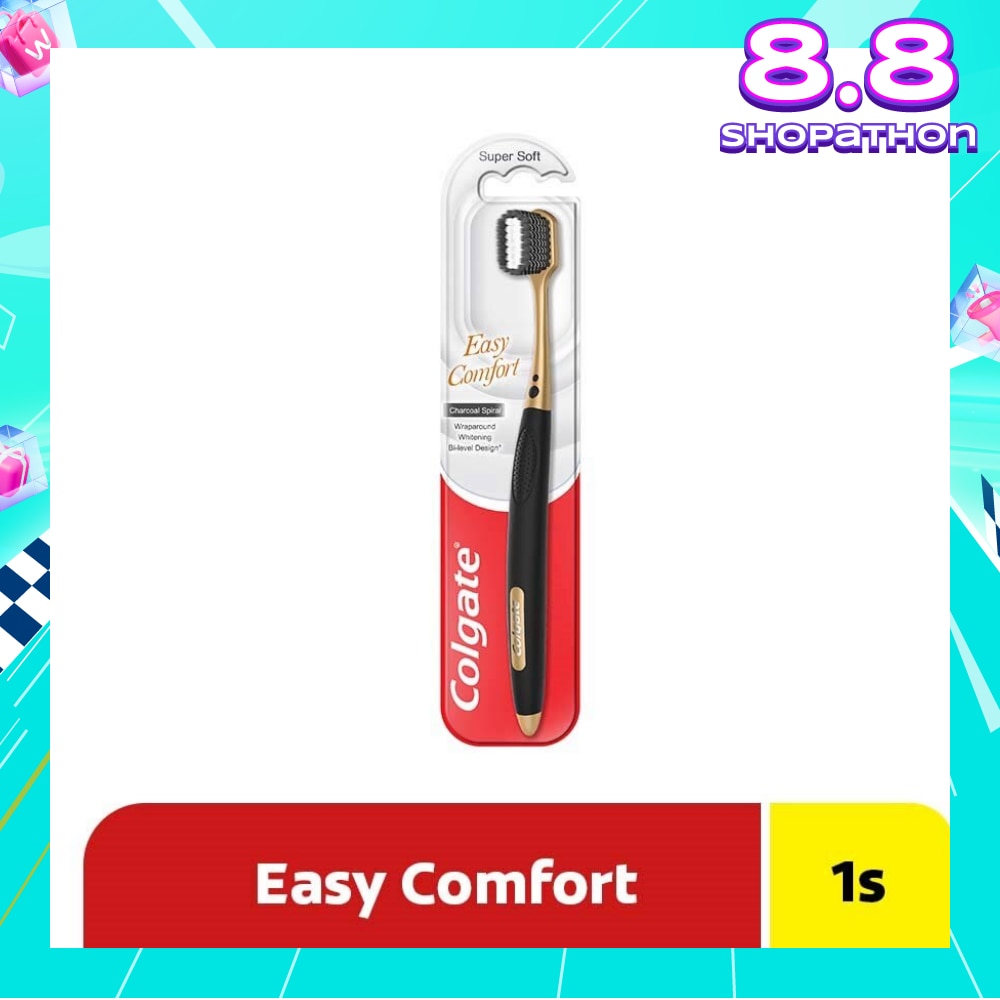 Easy Comfort Charcoal Spiral Toothbrush (Super Soft Bristles) 1s