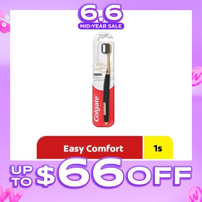 COLGATE - Easy Comfort Charcoal Spiral Toothbrush (Super Soft Bristles) 1s