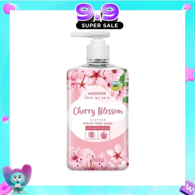 WATSONS - Cherry Blossom Scented Cream Hand Wash (Softening and Moisturising, Dermatologically Tested) 500ml image