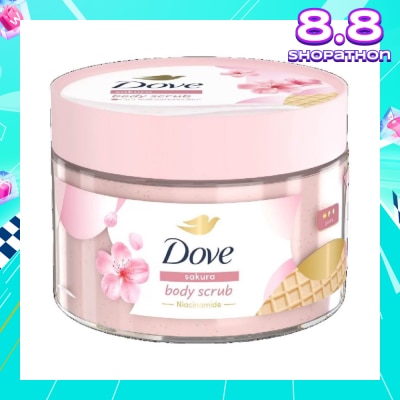 DOVE Sakura Smoothie Body Scrub (1st Ice Cream* Body Scrub, For Gentle Exfoliation) 280g