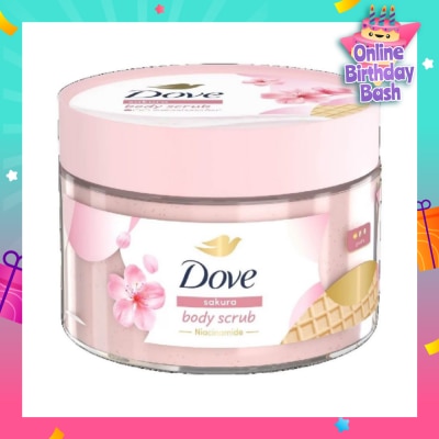 DOVE Sakura Smoothie Body Scrub (1st Ice Cream* Body Scrub, For Gentle Exfoliation) 280g