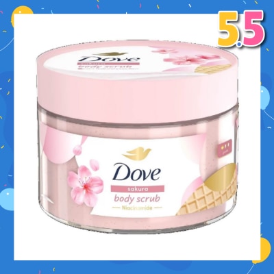 DOVE Sakura Smoothie Body Scrub (1st Ice Cream* Body Scrub, For Gentle Exfoliation) 280g