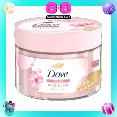 DOVE - Sakura Smoothie Body Scrub (1st Ice Cream* Body Scrub, For Gentle Exfoliation) 280g