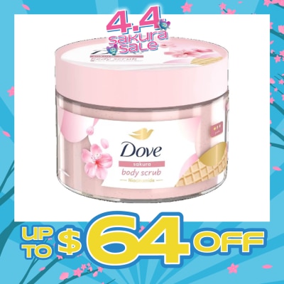 DOVE - Sakura Smoothie Body Scrub (1st Ice Cream* Body Scrub, For Gentle Exfoliation) 280g