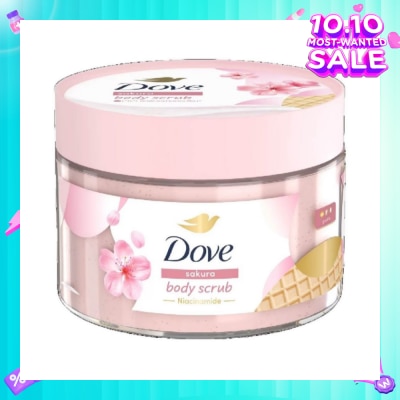 DOVE Sakura Smoothie Body Scrub (1st Ice Cream* Body Scrub, For Gentle Exfoliation) 280g