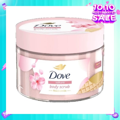 DOVE Sakura Smoothie Body Scrub (1st Ice Cream* Body Scrub, For Gentle Exfoliation) 280g