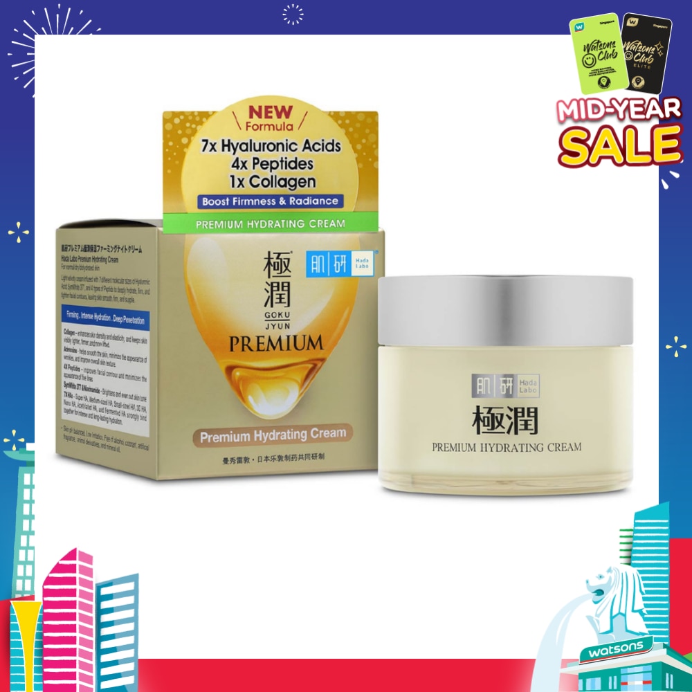 Premium Hydrating Cream (Cream Type Moisturizer With 5 Types Of Hyaluronic Acid For Dry & Dehydrated Skin) 50g
