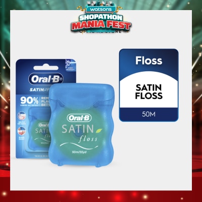 ORAL-B - Satin Tape Clean Dental Floss Mint 50m