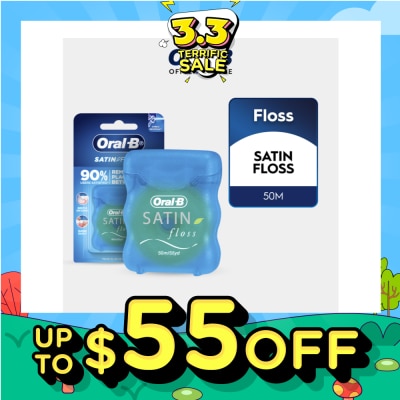 ORAL-B Satin Tape Clean Dental Floss Mint 50m