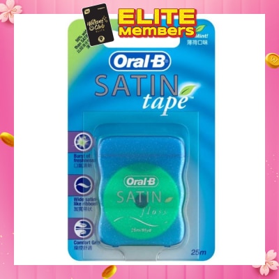 ORAL-B Satin Tape Mint Dental Floss 25m