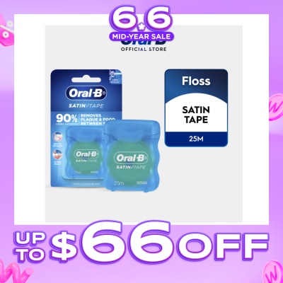 ORAL-B - Satin Tape Clean Dental Floss Mint 25m