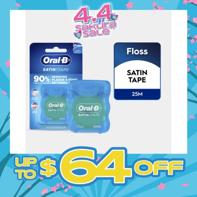 ORAL-B - Satin Tape Clean Dental Floss Mint 25m