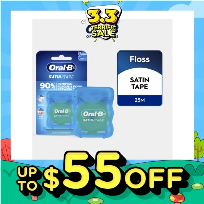 ORAL-B Satin Tape Clean Dental Floss Mint 25m