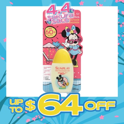 SUNPLAY - Water Kids Disney SPF60 PA (Gentle Outdoor Sunscreen, High Protection, Hypoallergenic, Low Sensitivity Formula) 35g