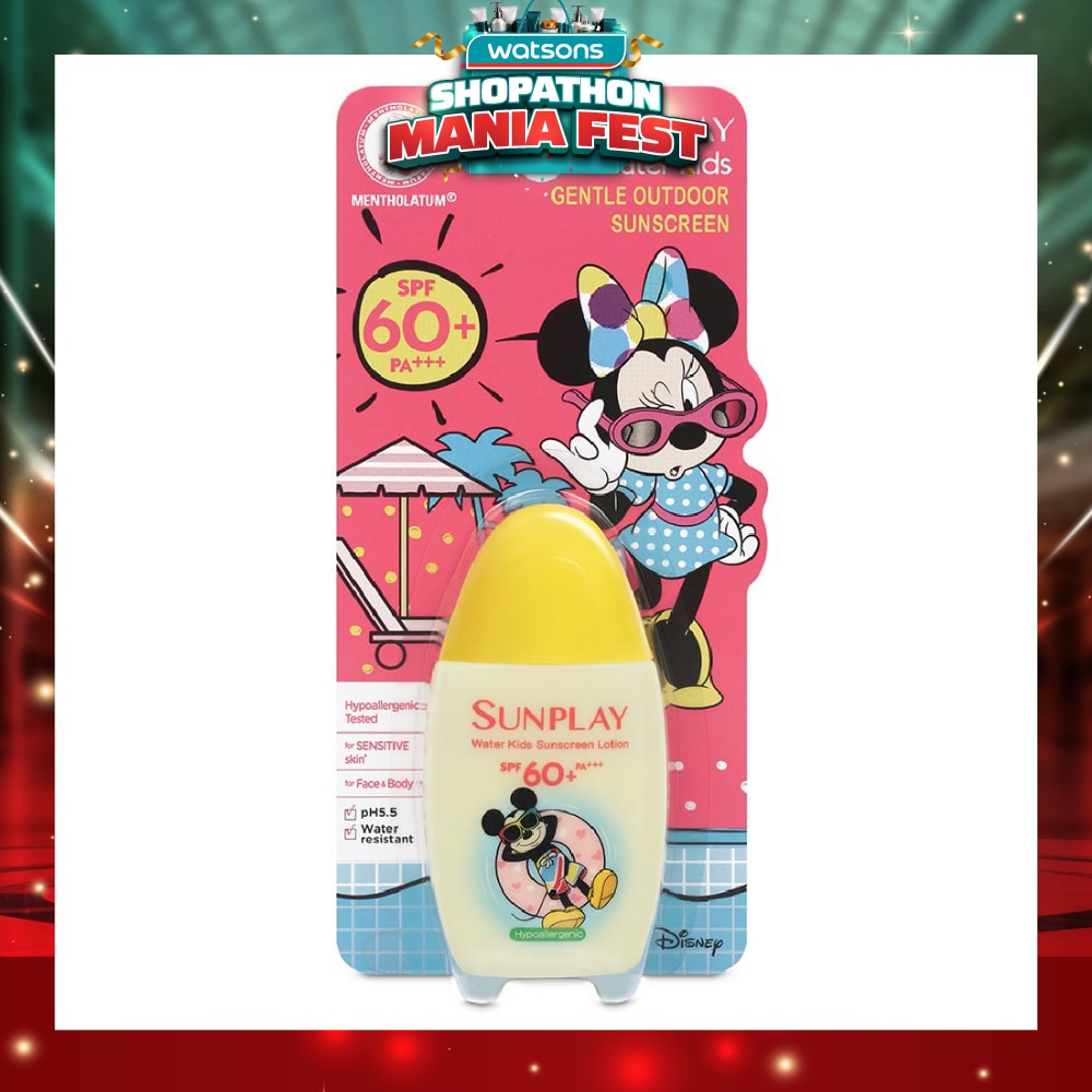 Water Kids Disney SPF60 PA (Gentle Outdoor Sunscreen, High Protection, Hypoallergenic, Low Sensitivity Formula) 35g