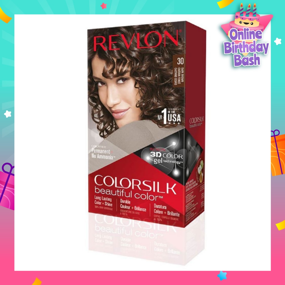 REVLON ColorSilk Hair Color 30 Dark Brown 180ml