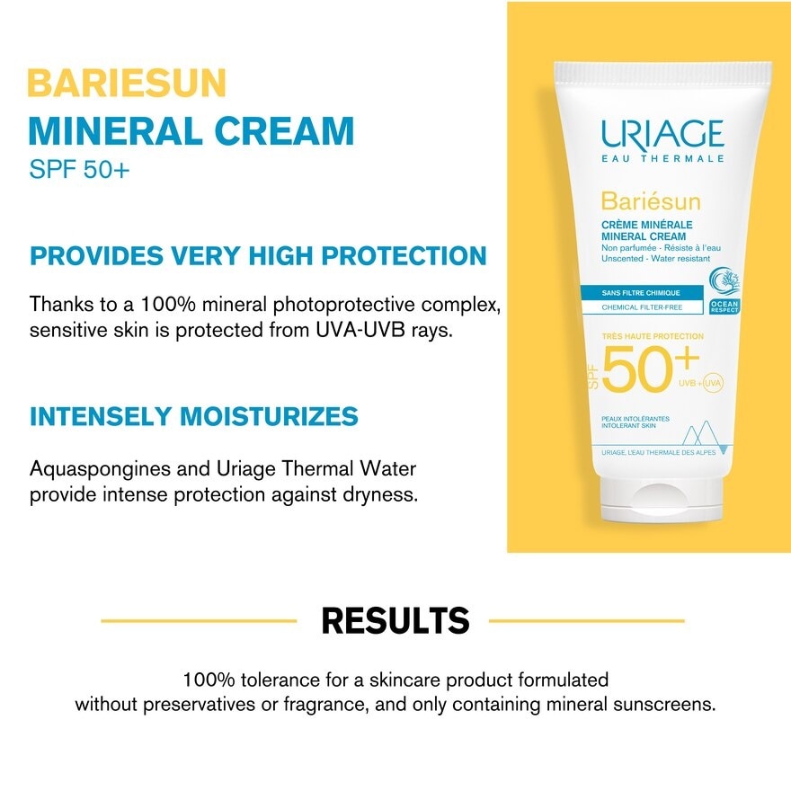 Bariesun Spf50 Mineral Cream (Provide Intense Protection Against Dryness) 100ml