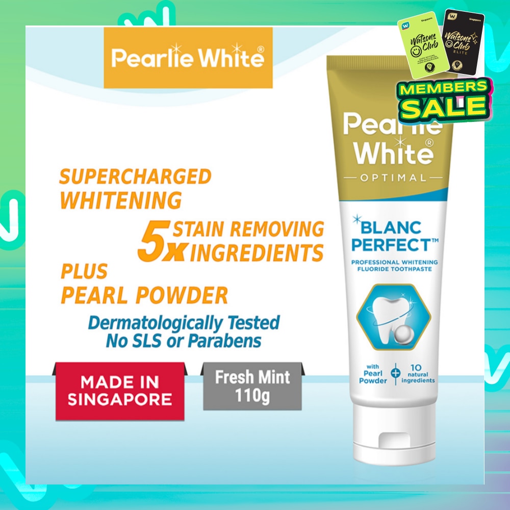 Blanc Perfect Professional Whitening Fluoride Toothpaste (Actively Removes Stains to Restore Whiteness and Shine to Teeth) 110g