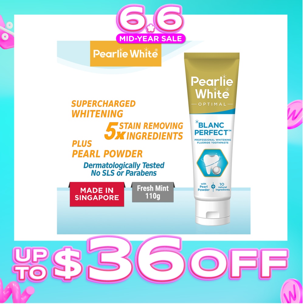 Blanc Perfect Professional Whitening Fluoride Toothpaste (Actively Removes Stains to Restore Whiteness and Shine to Teeth) 110g