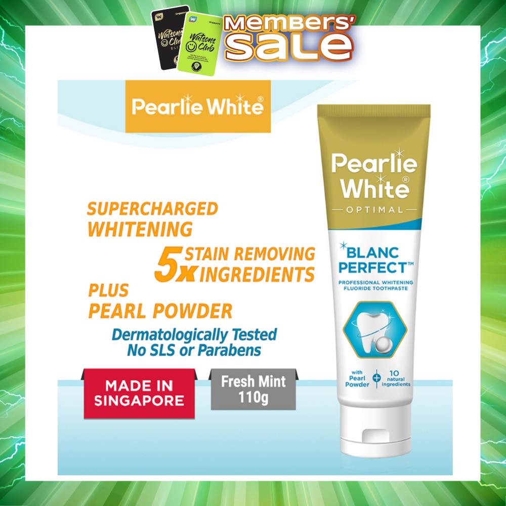 Blanc Perfect Professional Whitening Fluoride Toothpaste (Actively Removes Stains to Restore Whiteness and Shine to Teeth) 110g